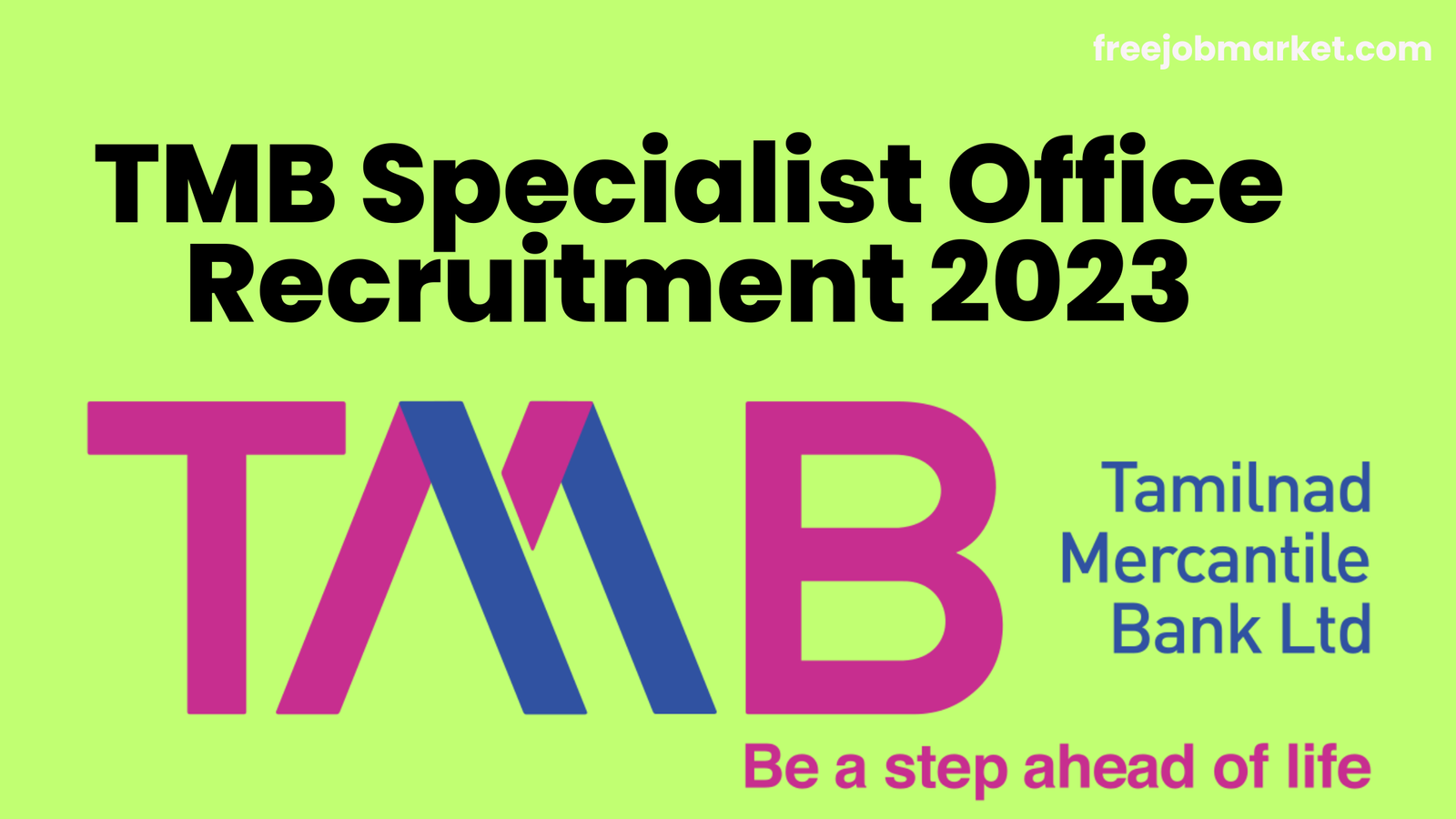 TMB Specialist Officer (SO) Recruitment 2023 – 20 Posts | Apply Now